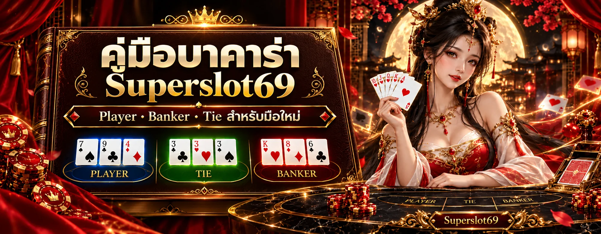 Superslot69 คู่มือบาคาร่า Player Banker Tie